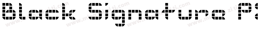 Black Signature PER字体转换